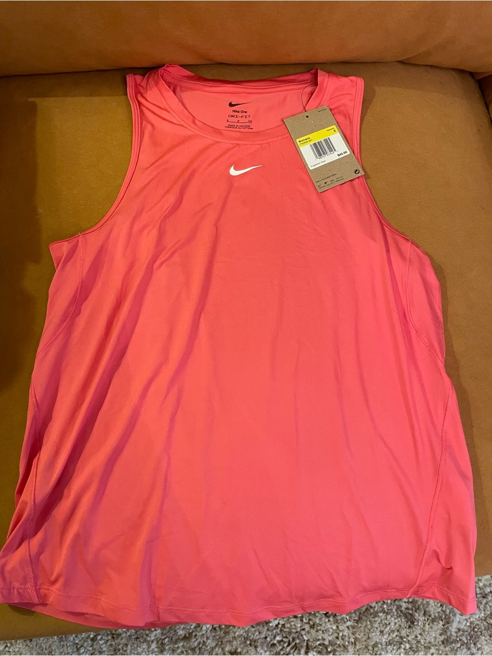 Nike Women's Coral Pink Dri-FIT Athletic Tank